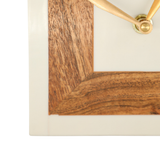 ESCULTURA RELOJ CUADRADO MADERA