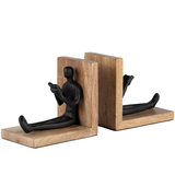 WOOD MAN BOOKENDS