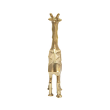 ESCULTURA DE JIRAFA DORADA