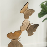 ESCULTURA MARIPOSA DORADA