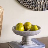 CUENCO DE PEDESTAL DE MARMOL