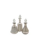 SETX3  BOTELLAS DE VIDRIO  PLATEADO